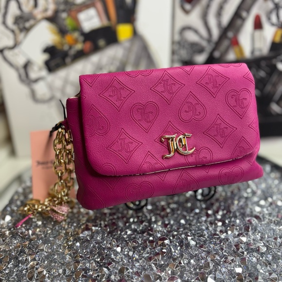 Juicy Couture Handbags - Juicy Couture Raspberry Tart Mini Wristlet NWT